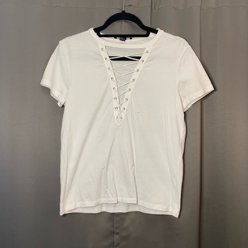 Lace Neck T-Shirt